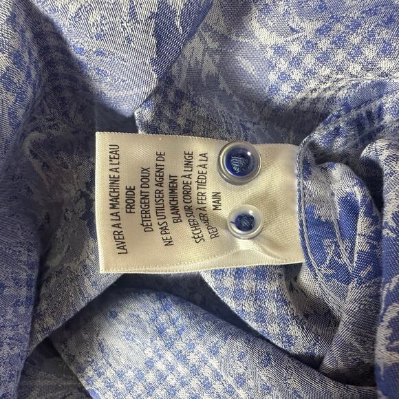 Robert Graham Classic Fit Edmar Blue Floral Button Down Shirt - Picture 6 of 6